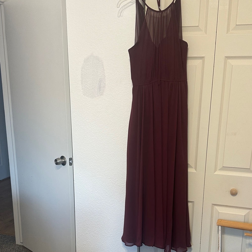 SOLD Mother of the bride/ bridesmaids Chic Sleeveless Burgundy Gown